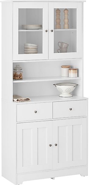 Home affaire Buffet "Kate" Breite 88 cm, mit Glastüren und Holztüren, Metal günstig online kaufen