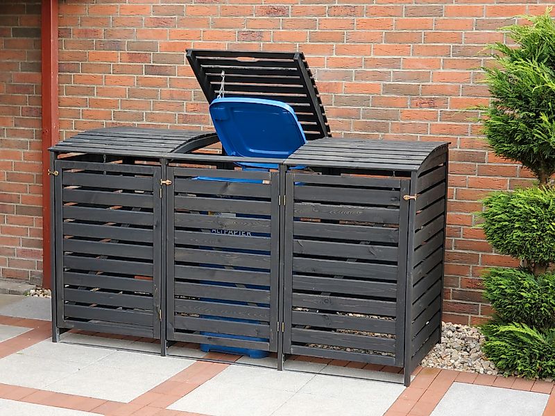 Mülltonnenbox Vario V für 3 Tonnen Anthrazit günstig online kaufen