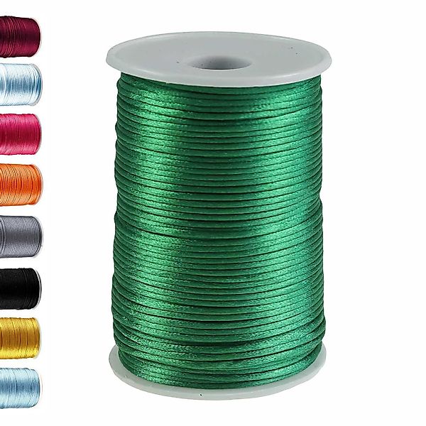 maDDma 90m Satinschnur 2mm Seil, grasgrün günstig online kaufen