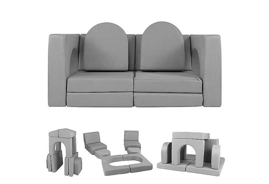 COSTWAY Kindersofa, 8-teilig Modulares Spielsofa aus Schaumstoff günstig online kaufen
