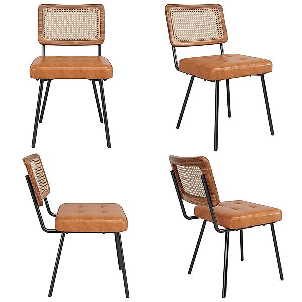 MODFU Esszimmerstuhl Retro-Stuhl,Rattan-Loungesessel (Esszimmerstuhl Set au günstig online kaufen