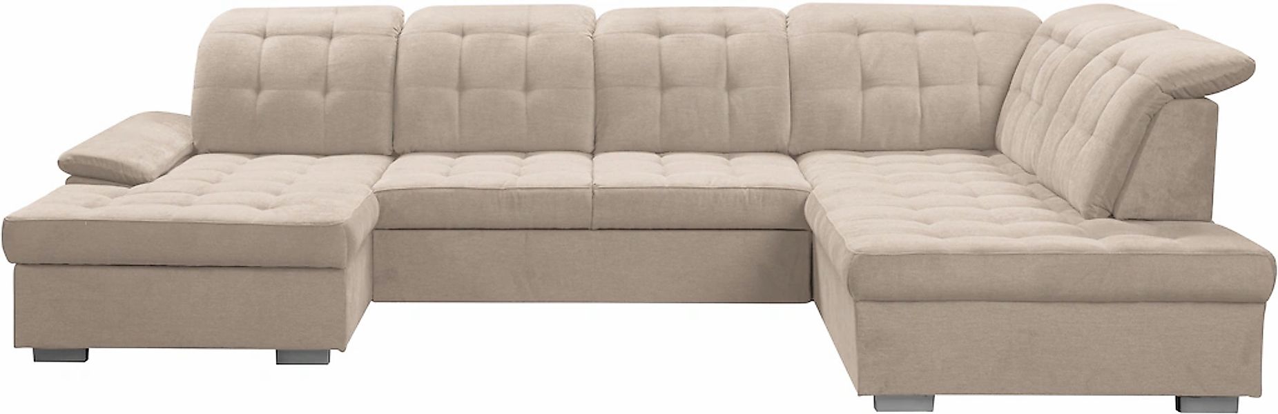 WERK2 Wohnlandschaft »Kordula-New U-Form«, Sofa in U-Form mit Schlaffunktio günstig online kaufen