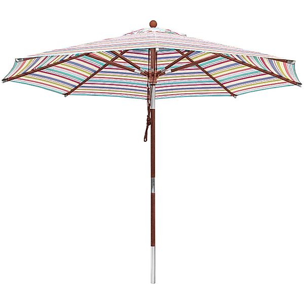 anndora-sonnenschirm Sonnenschirm 3 Meter rund Gestreift günstig online kaufen