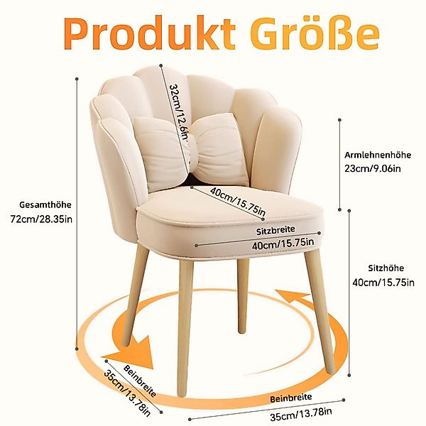 TWSOUL Polsterstuhl Schminktisch Hocker,  Ergonomischer günstig online kaufen