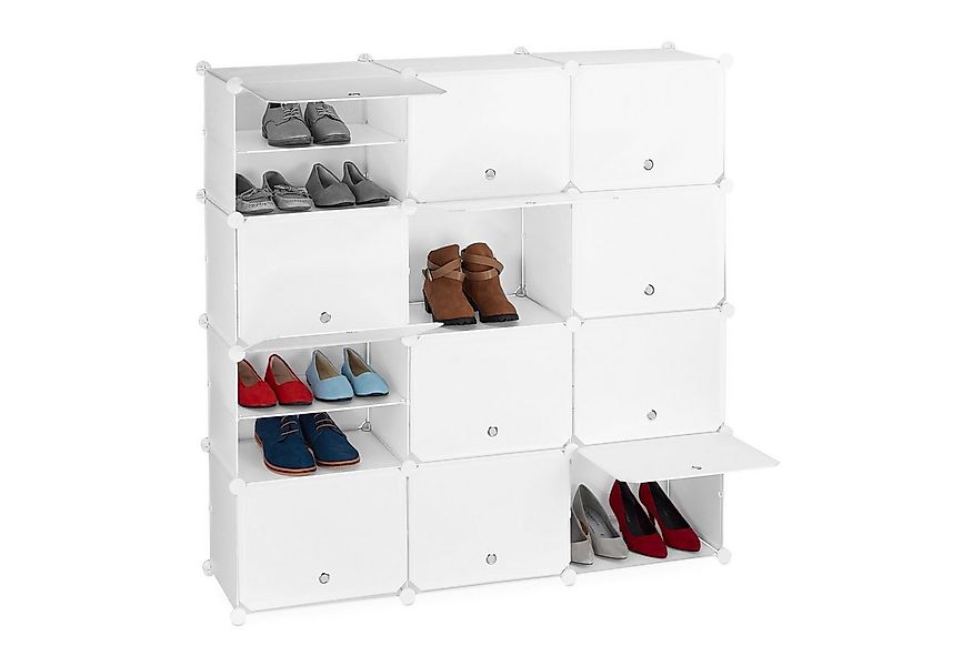 relaxdays Schuhregal Schuhschrank Stecksystem 24 Fächer günstig online kaufen