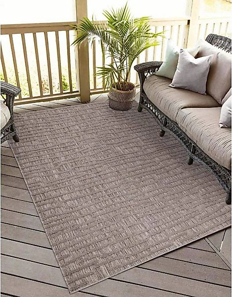 Carpet City Teppich "In-& Outdoorteppich Santorini 450, 3D-Effekt, Gestreif günstig online kaufen