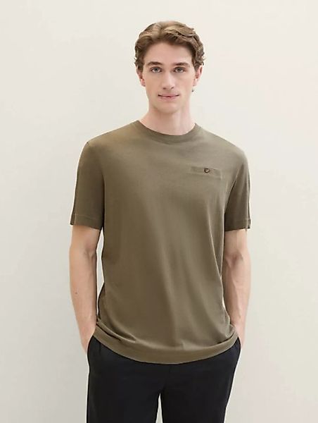 TOM TAILOR T-Shirt T-Shirt mit Leinenanteil günstig online kaufen