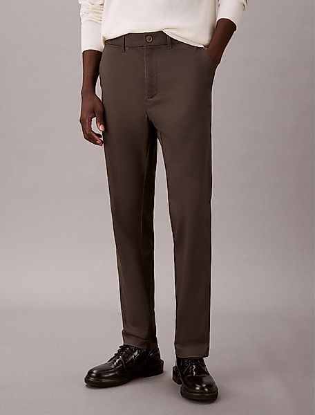 Calvin Klein Stoffhose SLIM TAPERED SATEEN CHINO TROUSE slim fit günstig online kaufen