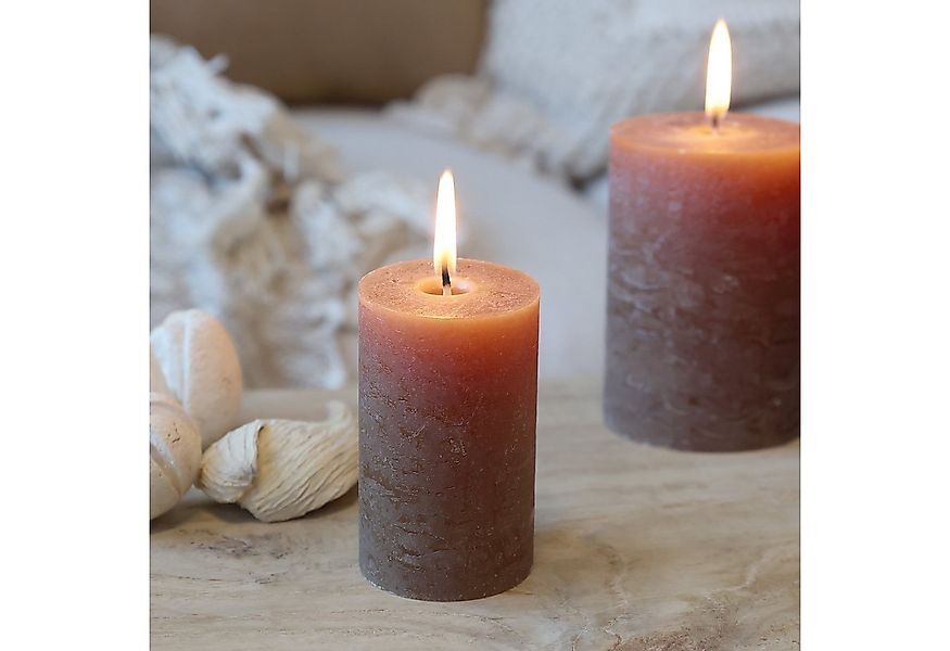 Chic Antique Rustic-Kerze Stumpenkerze Rustikale Kerze Macon Paraffin Walnu günstig online kaufen