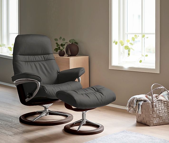 Stressless "Sunrise" Relaxsessel mit Hocker, mit Signature Base, Größe M, G günstig online kaufen