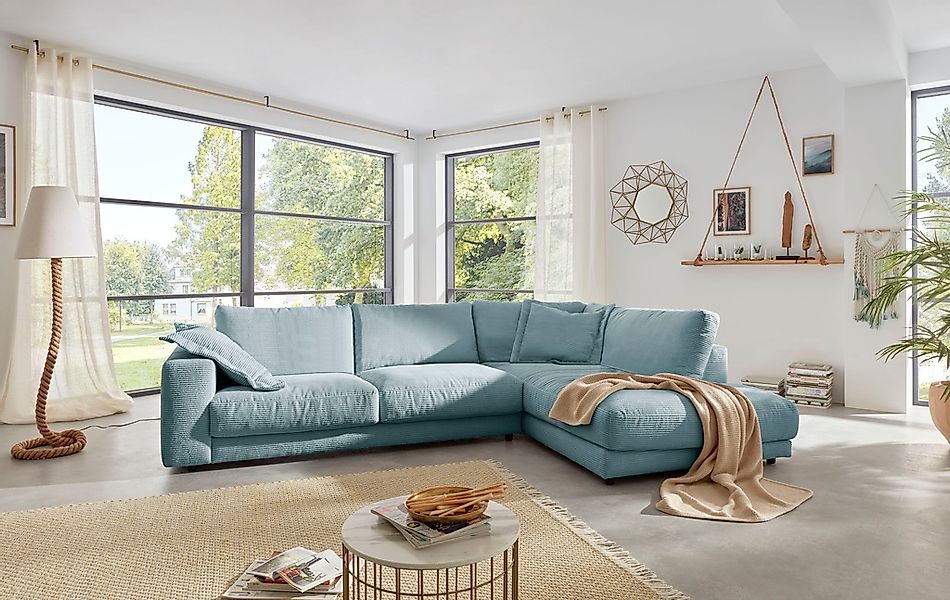 Places of Style Ecksofa "Enisa XXL B/T/H: 325/224/85 cm L-Form", Kuschelig, günstig online kaufen