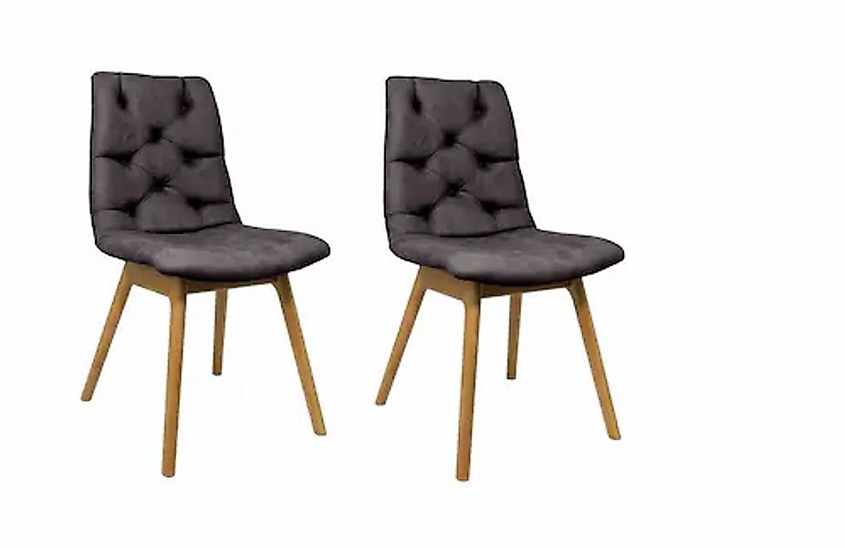 andas 4-Fußstuhl »Ramon« (Set) 2 Stk.mit Massivholzbeinen, verschiedene Sto günstig online kaufen