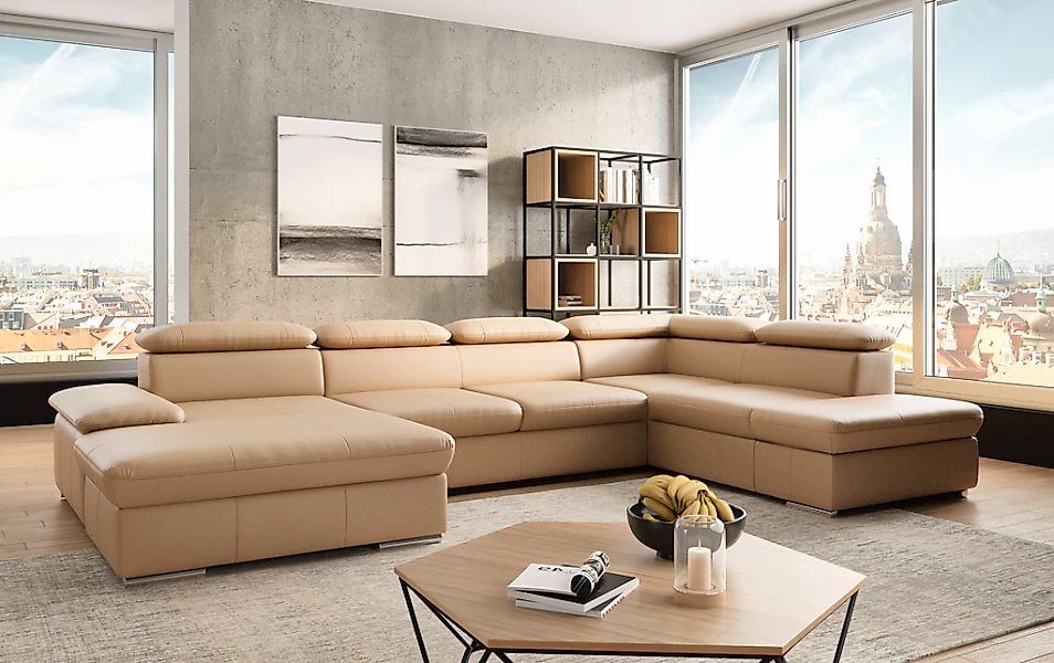 sit&more Wohnlandschaft "Valantine U-Form, B: 349 cm" mit Arm- & Kopfteilve günstig online kaufen