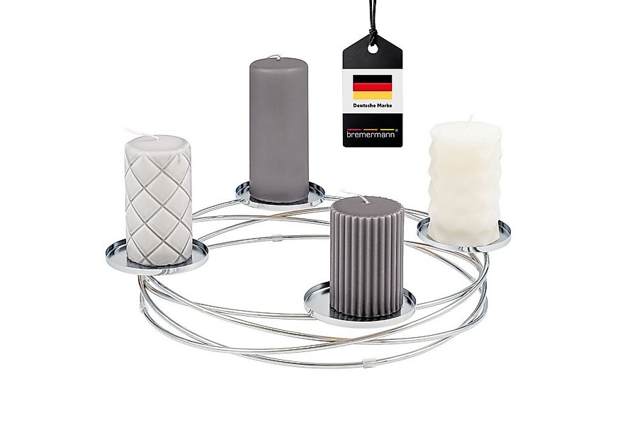 bremermann Kerzenhalter in Kranzform, für Stumpenkerzen, Kerzenständer verc günstig online kaufen