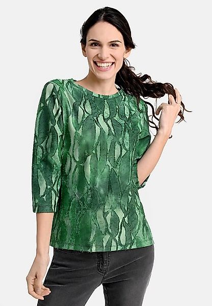 BICALLA T-Shirt Shirt mit Blätter-Jacquard-Muster in günstig online kaufen