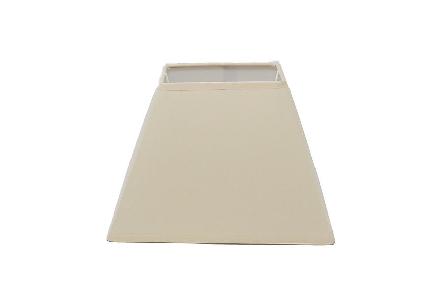 B&S Lampenschirm LampenschirmStoff E14 / E27 Fassung Beige Trapez H 17,5 cm günstig online kaufen