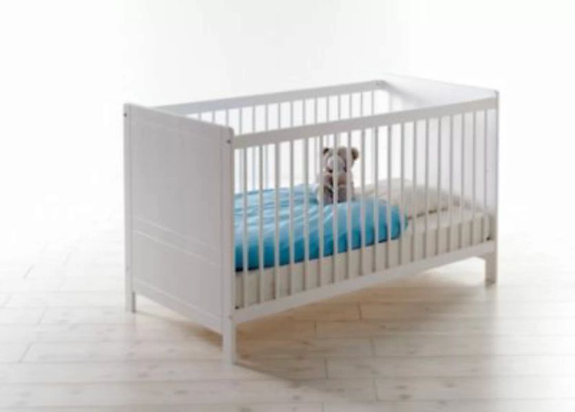 TICAA Baby Gitterbett Moritz Kiefer Weiß weiß Gr. 70 x 140 günstig online kaufen