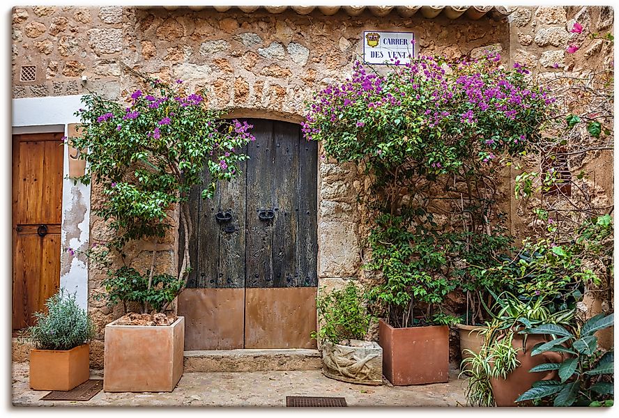 Artland Leinwandbild »Altstadtgasse im Dorf Fornalutx Mallorca«, Fenster & günstig online kaufen