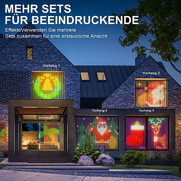 XERSEK LED-Lichterkette Smart Lichtervorhang 400 LED günstig online kaufen