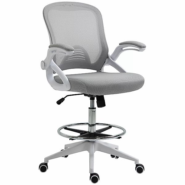 Vinsetto Bürostuhl Ergonomischer Schreibtischstuhl mit Hochklappbaren Armle günstig online kaufen