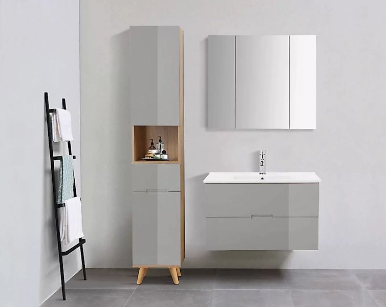 welltime Waschtisch »Lund Badezimmerschrank Unterschrank mit Becken«, Wasch günstig online kaufen