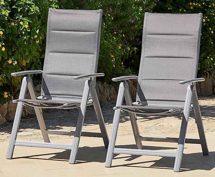 MERXX Gartenstuhl "Taviano, TOPSELLER" (Set) 2 Stk.2er Set, Alu/Textil, ver günstig online kaufen