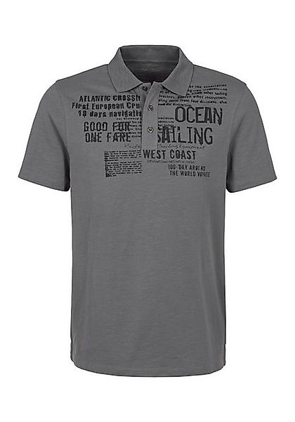 John Devin Poloshirt mit Print Regular-Fit, aus Slub-Qualität, mit Print günstig online kaufen