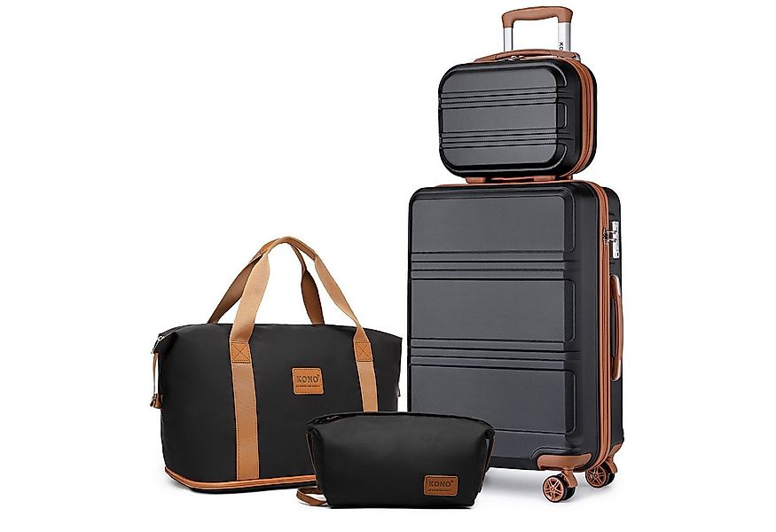KONO Trolleyset Kombi-Set: Hartschalen-Koffer + Handgepäcktasche, (4 tlg) günstig online kaufen