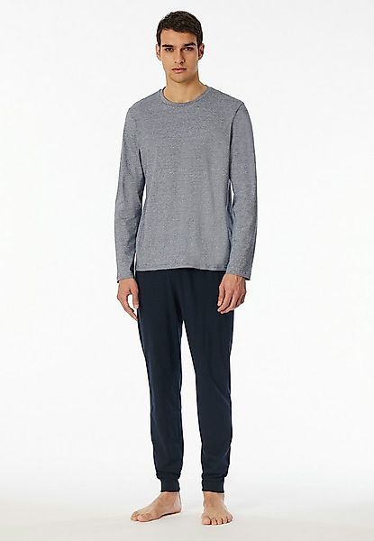 Schiesser Schlafanzug Casual Essentials (2 tlg) mit feinen, gestrickten Rin günstig online kaufen