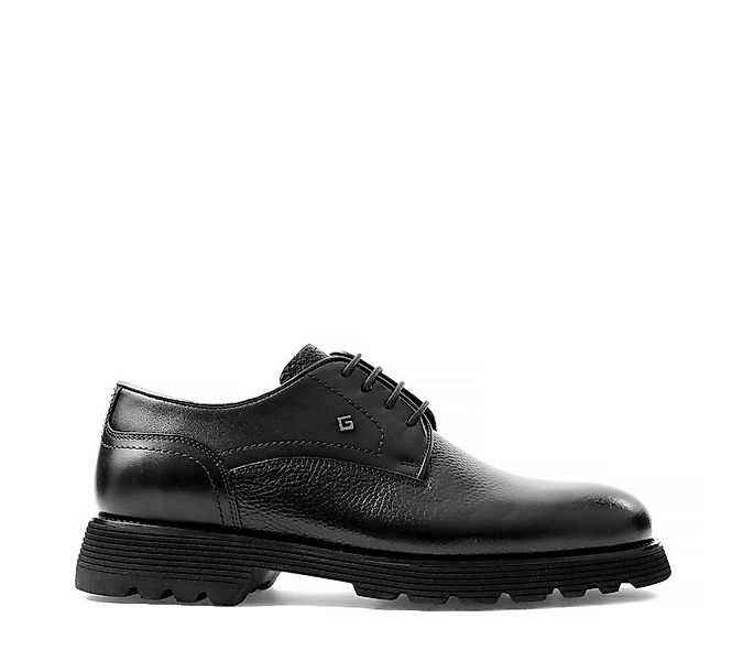 Celal Gültekin 406-4415 Schnürschuh Schwarz, genarbtes Leder, Profilsohle, günstig online kaufen