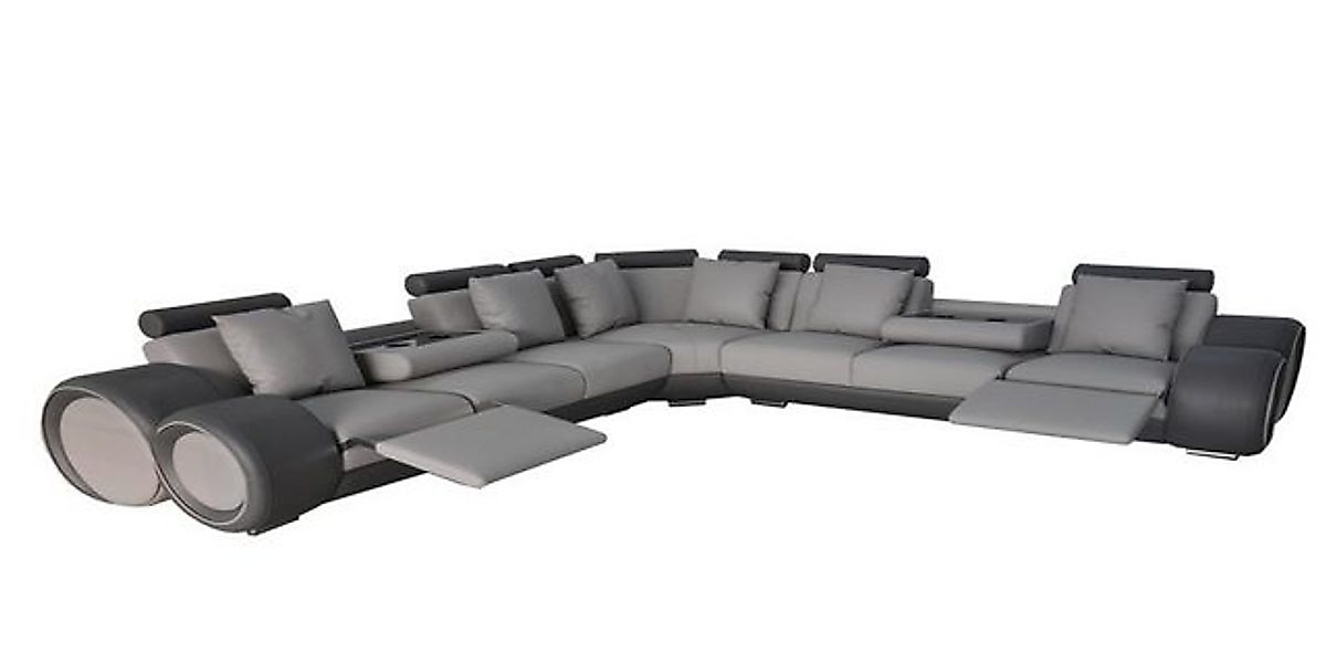 JVmoebel Ecksofa Ledersofa mit USB,Wohnlandschaft Ecksofa Eck Garnitur Desi günstig online kaufen