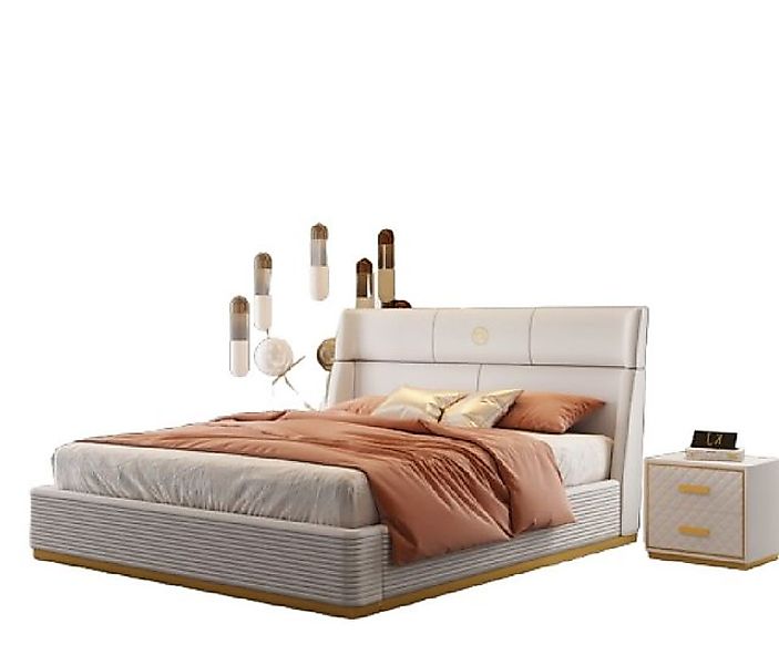 Xlmoebel Bett Modernes Design Bett xxl Betten Luxus Stil Doppel Hotel Texti günstig online kaufen