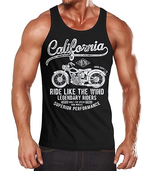 Neverless Tanktop Herren Tank-Top California Motorbike günstig online kaufen
