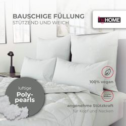 my home Microfaserkissen "Baca, Kopfkissen 40x80 cm und 80x80 cm" Füllung: günstig online kaufen