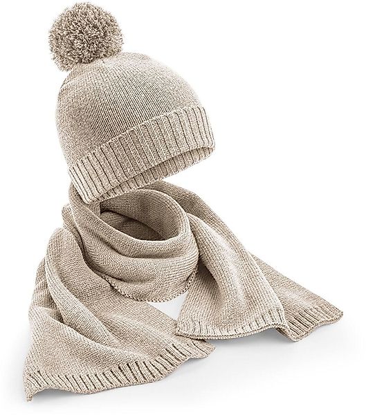 Beechfield® Schal Knitted Scarf and Beanie günstig online kaufen