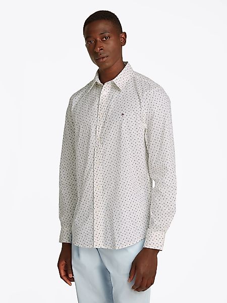 Tommy Hilfiger Langarmhemd "FLEX POPLIN AOP Slim Fit SHIRT" mit Alloverprin günstig online kaufen