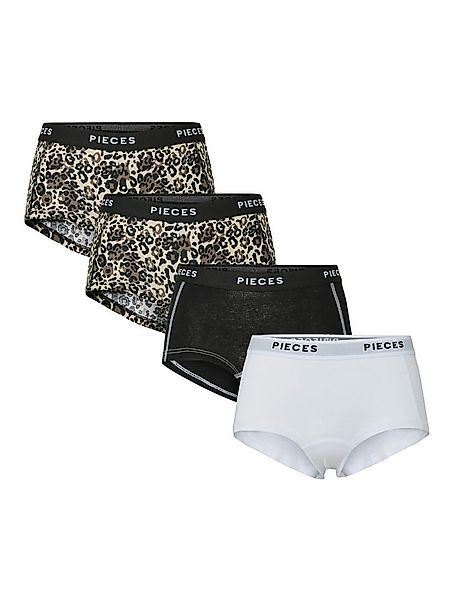pieces Hipster PCLOGO LADY 4 PACK AOP/SOLID NOOS BC (Packung, 4-St) günstig online kaufen