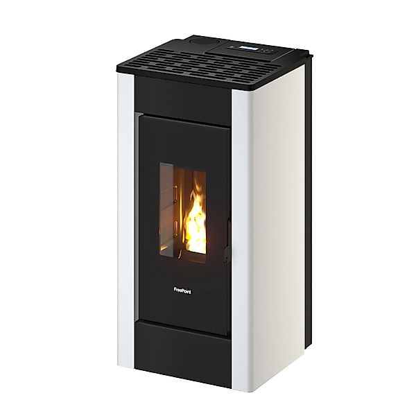 Freepoint Pelletofen Sharp Airtight FreePoint Pelletofen Shar Stahl Weiß 7 günstig online kaufen