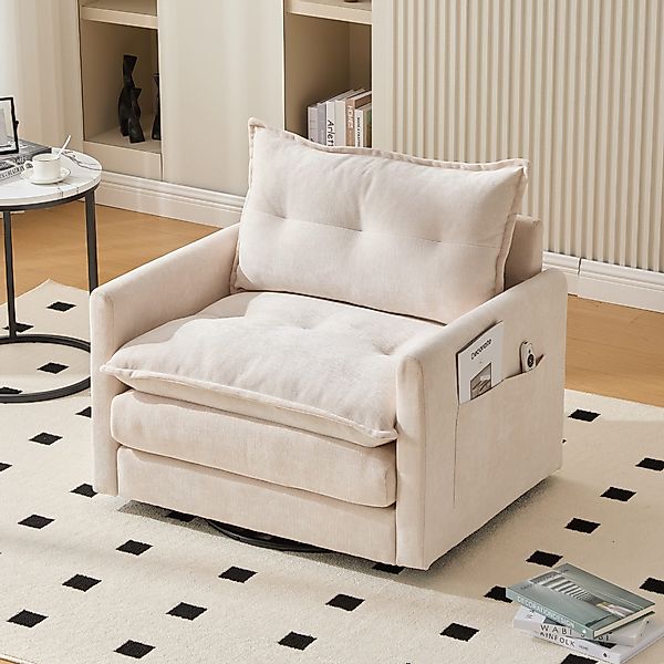 KLAM HOME Sessel 360° drehbarer Loungesessel günstig online kaufen