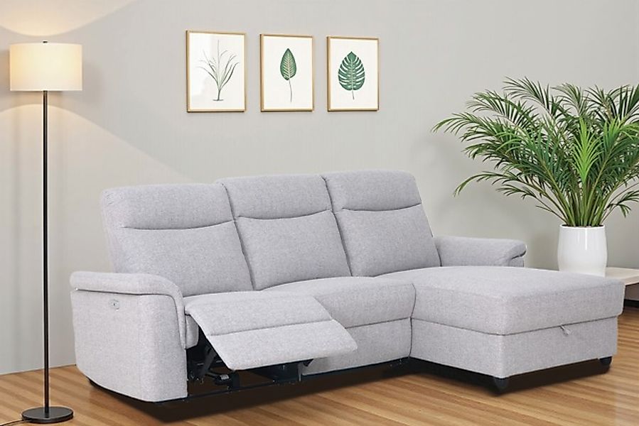 Home affaire Ecksofa »BRIONNE, L-Form, 255cm, manuelle u. elektrische Funkt günstig online kaufen