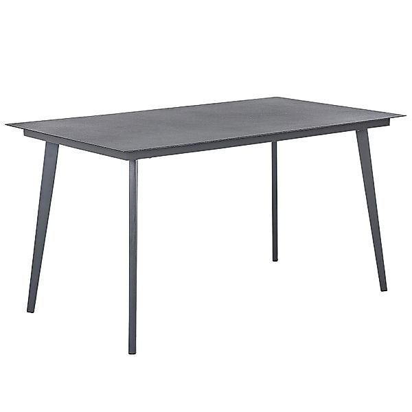 Beliani Gartentisch MILETO Dunkelgrau 80x140x75 günstig online kaufen