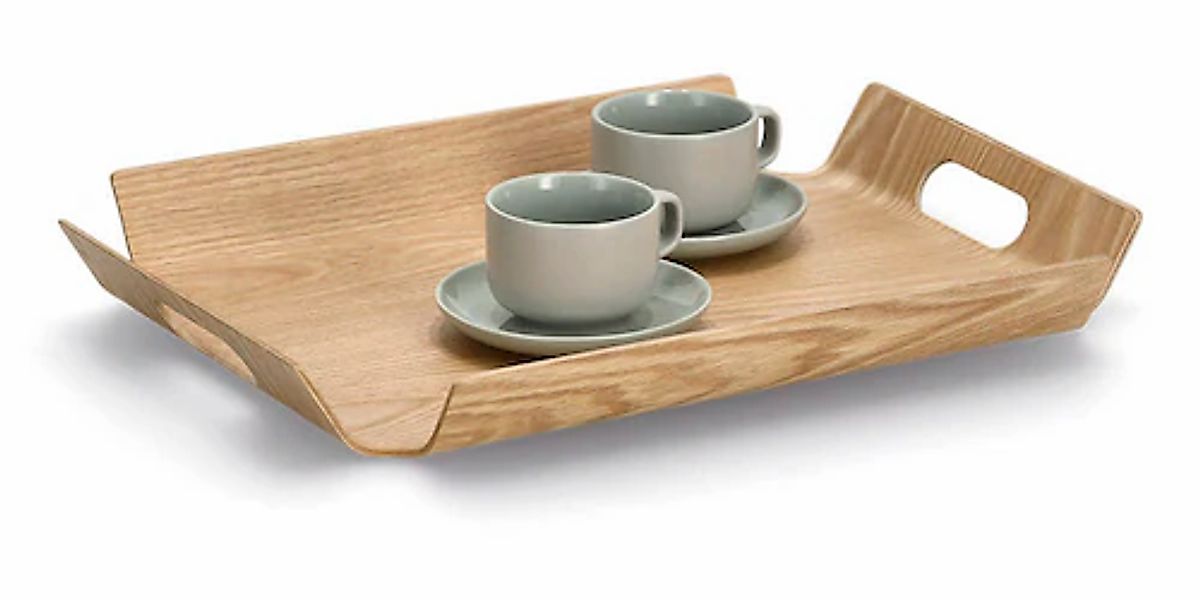 Zeller Present Servierplatte, (1 tlg.), Holz / Eichenfurnier, 2 seitliche G günstig online kaufen