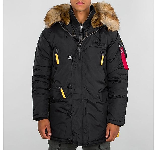 Alpha Industries Winterjacke PPS N3B schwarz/gelb Herren günstig online kaufen
