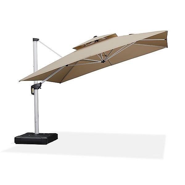 PURPLE LEAF Sonnenschirm Quadratischer Außenbereich Alu günstig online kaufen