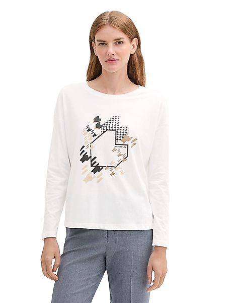 TOM TAILOR Langarmshirt mit Frontprint günstig online kaufen