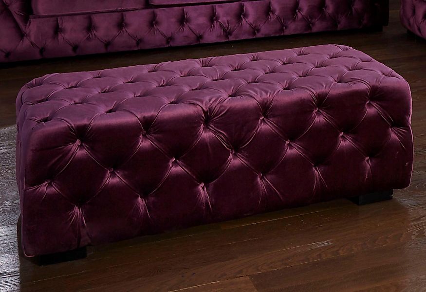 Home affaire Polsterhocker "Kalina", mit klassischer Chesterfield-Knopfheft günstig online kaufen