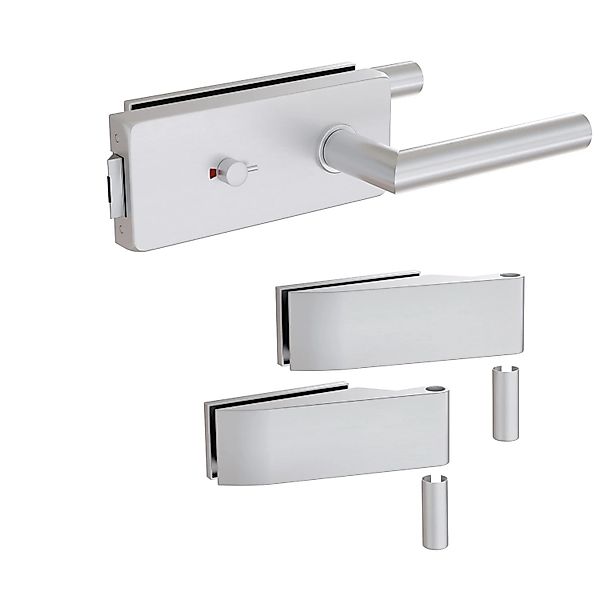 Levidor Glastürbeschlag Studio Eckig Sanitär- und WC-Riegel Aluminium günstig online kaufen