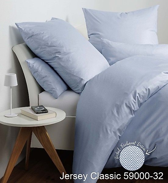 Janine Janine Interlock-Jersey Bettwäsche JERSEY CLASSIC 59000 perlblau Grö günstig online kaufen