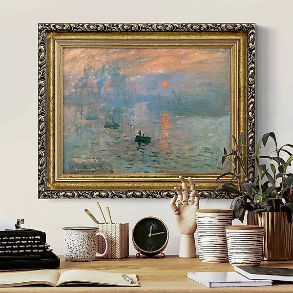 Gerahmtes Leinwandbild Claude Monet - Impression günstig online kaufen