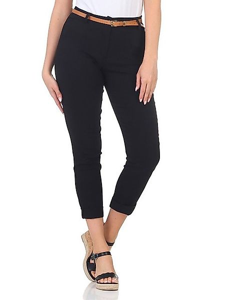 simaranda Chinohose Damen Hose Gürtel 1028 L-XL Schwarz günstig online kaufen